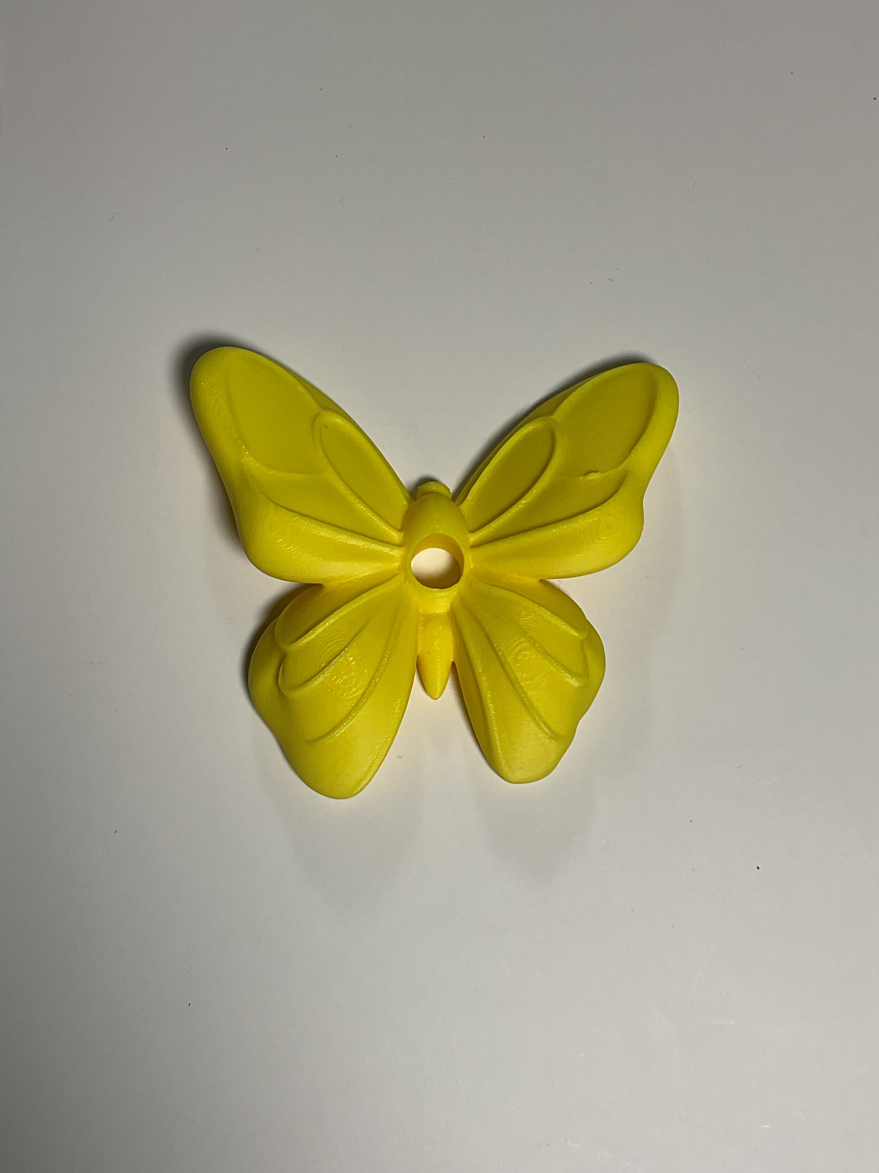 Oversized Straw Topper - Yellow Butterfly