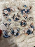 Western w/ flowers, boots, bull skull