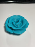 Oversized Straw Topper - Teal Rose