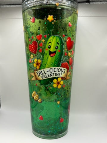 Pre-made Design - 24oz Acrylic Valentine Pickle(Lava)