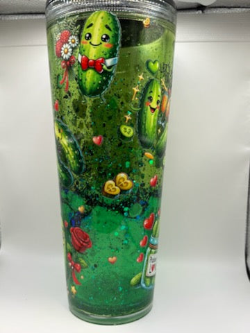 Pre-made Design - 24oz Acrylic Valentine Pickle(Lava)