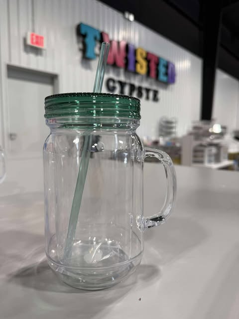 20oz PRE-DRILLED HOLE: ACRYLIC MUG