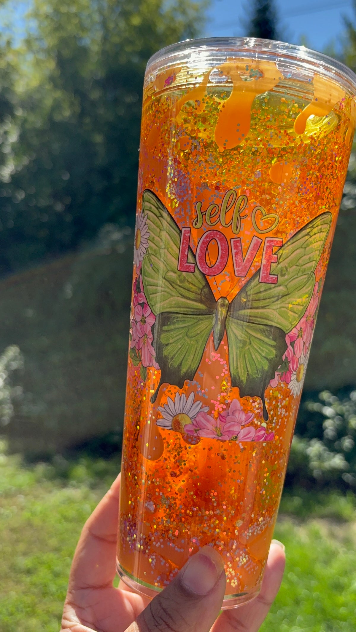 Pre-Made - 24oz Dual Lava- Self Love Butterfly