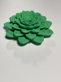 Oversized Straw Topper - Green Succulent