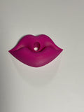 Oversized Straw Topper - Pink Lips