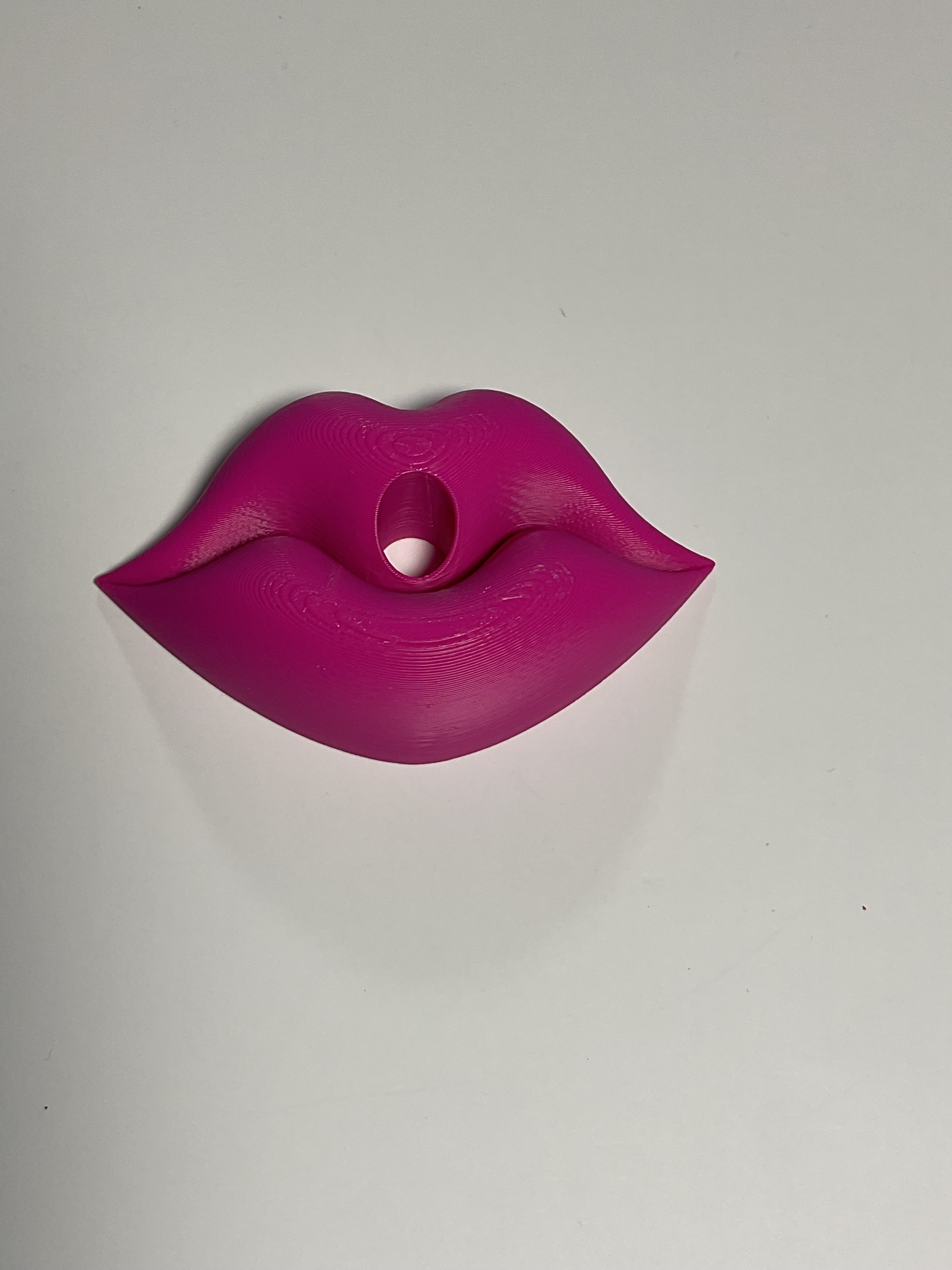 Oversized Straw Topper - Pink Lips