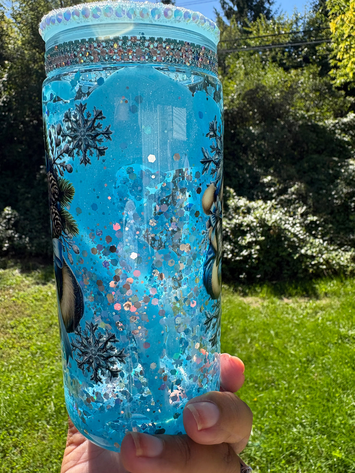 Pre-Made - 20oz Blue Christmas(lava)