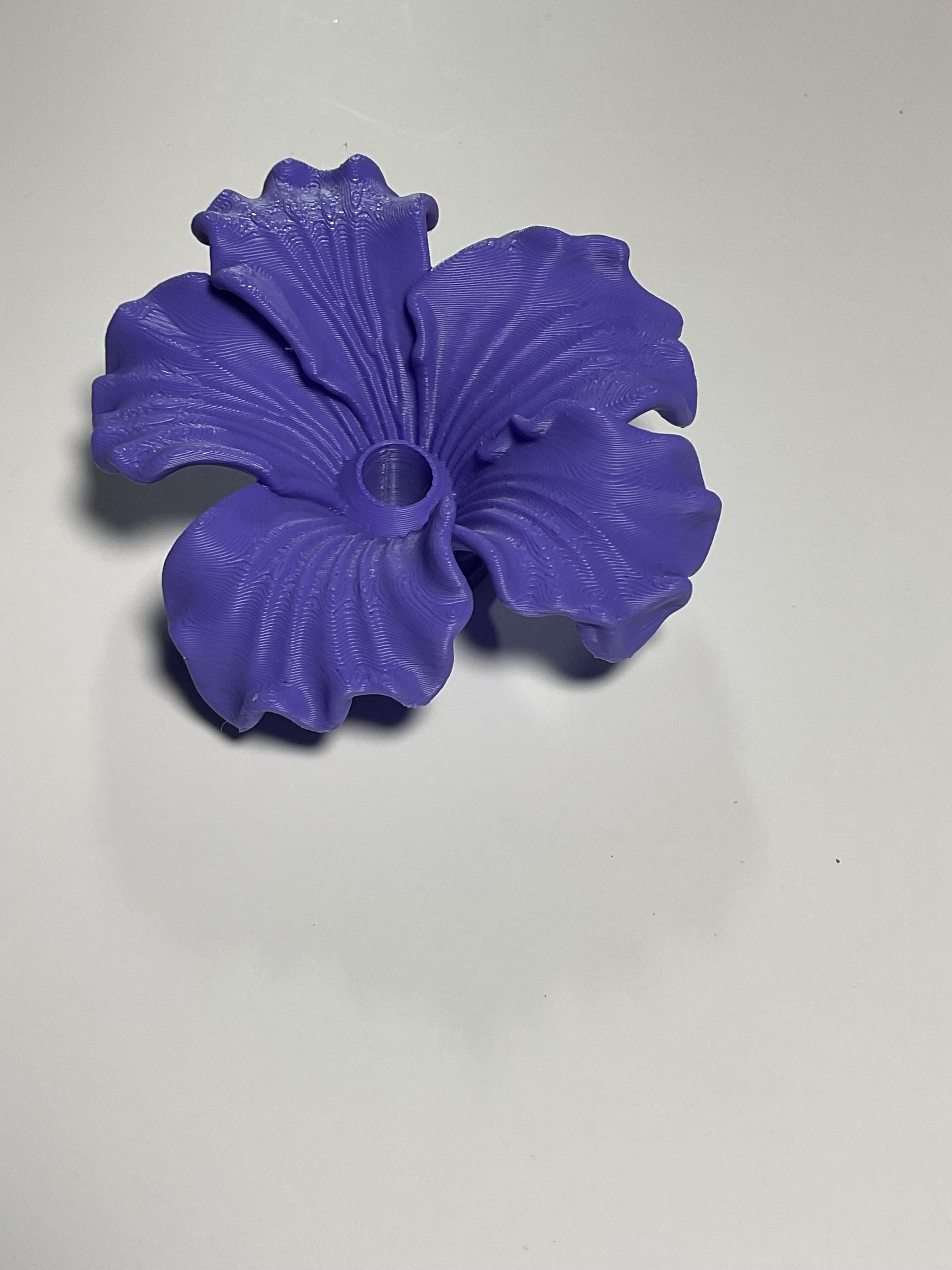 Oversized Straw Topper - Medium Purple Hibiscus