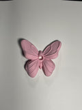 Oversized Straw Topper - Light Pink Butterfly