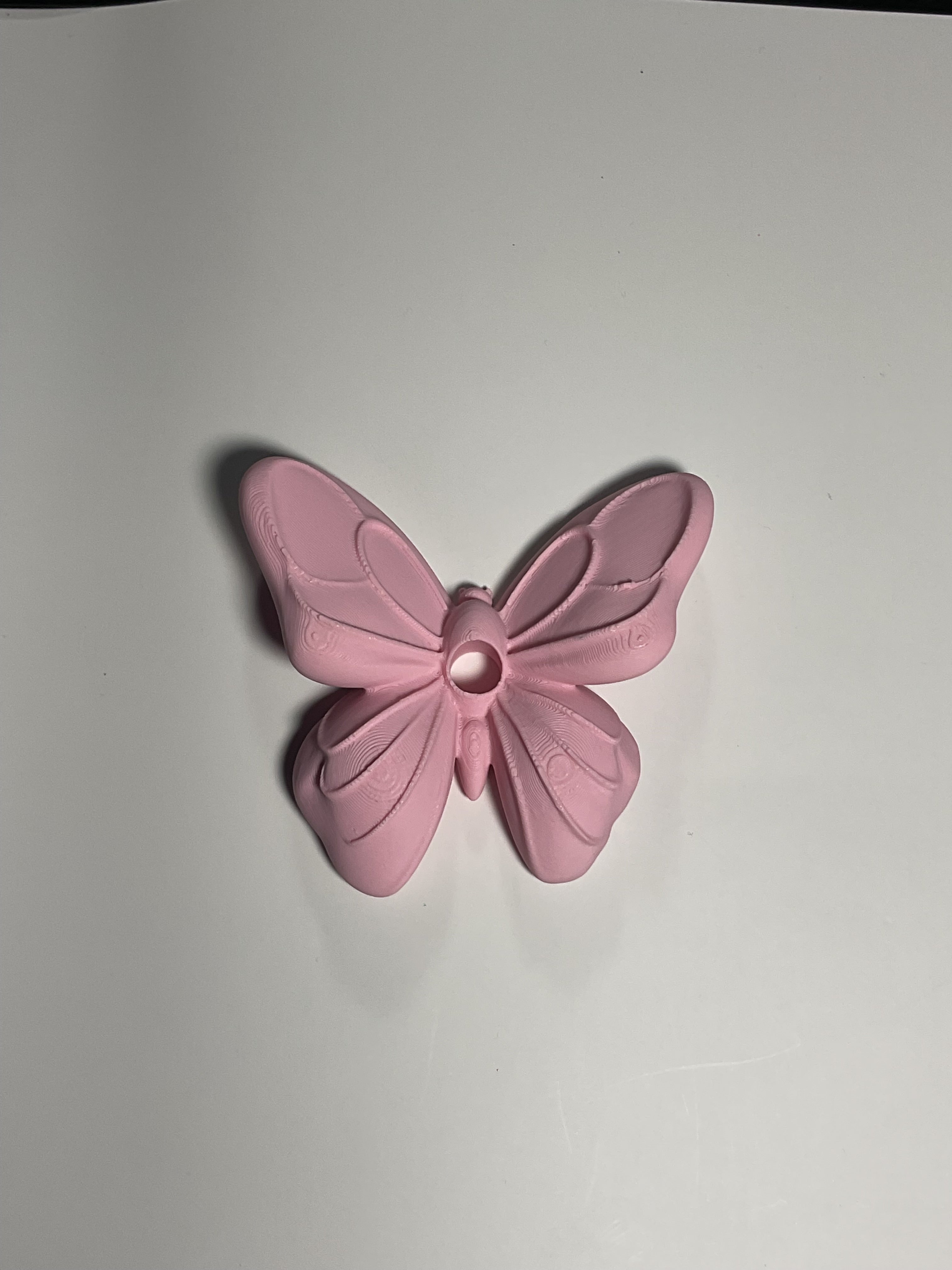 Oversized Straw Topper - Light Pink Butterfly