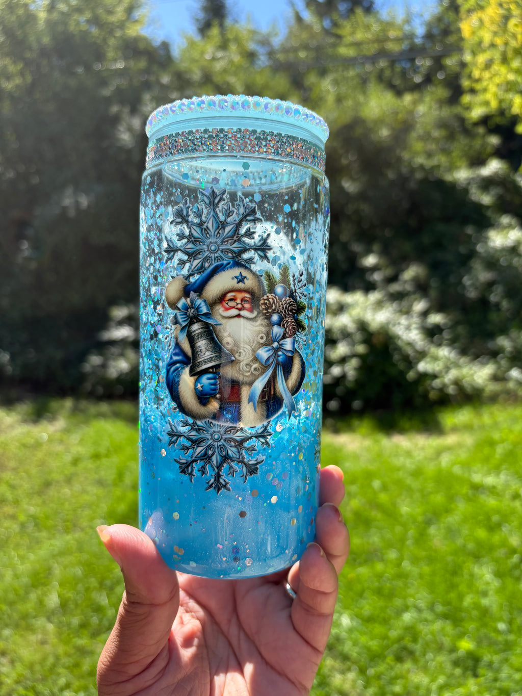 Pre-Made - 20oz Blue Christmas(lava)