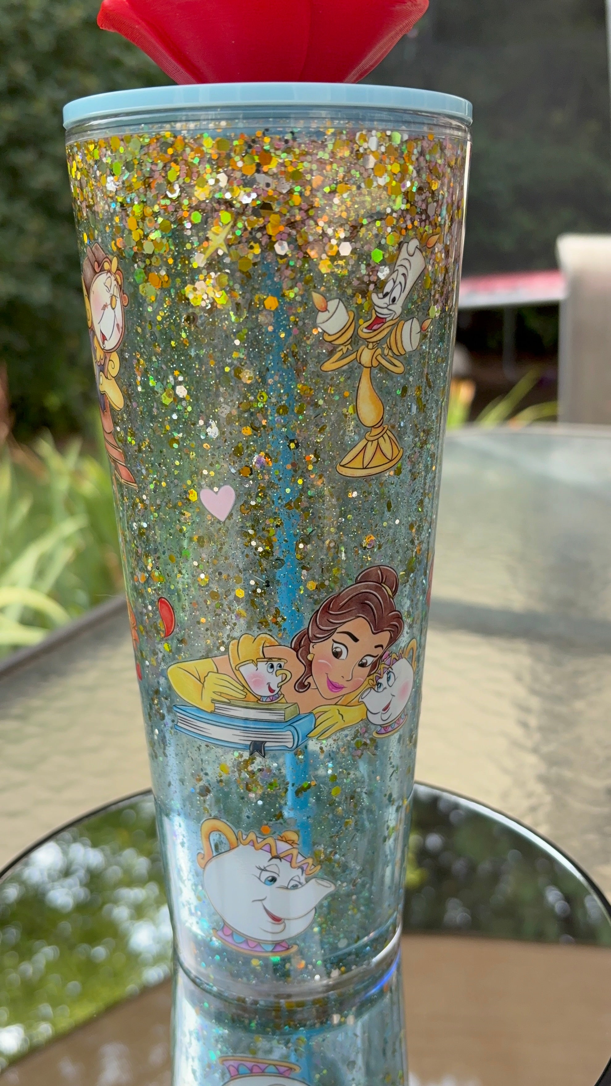 Pre-Made 24oz - Glitter Water Fall Beauty