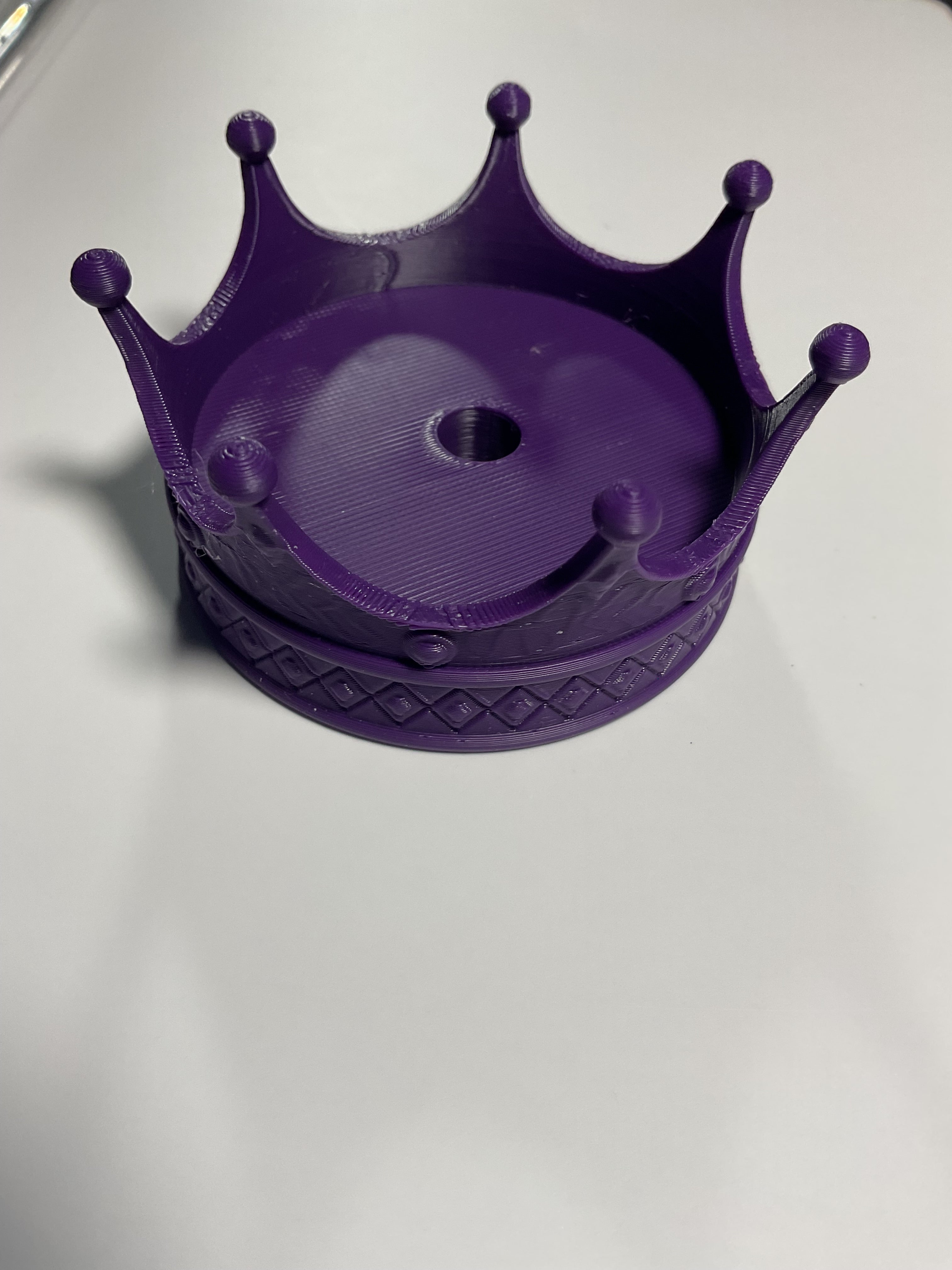 Oversized Straw Topper - Purple Crown