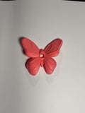 Oversized Straw Topper - Hot Pink Butterfly