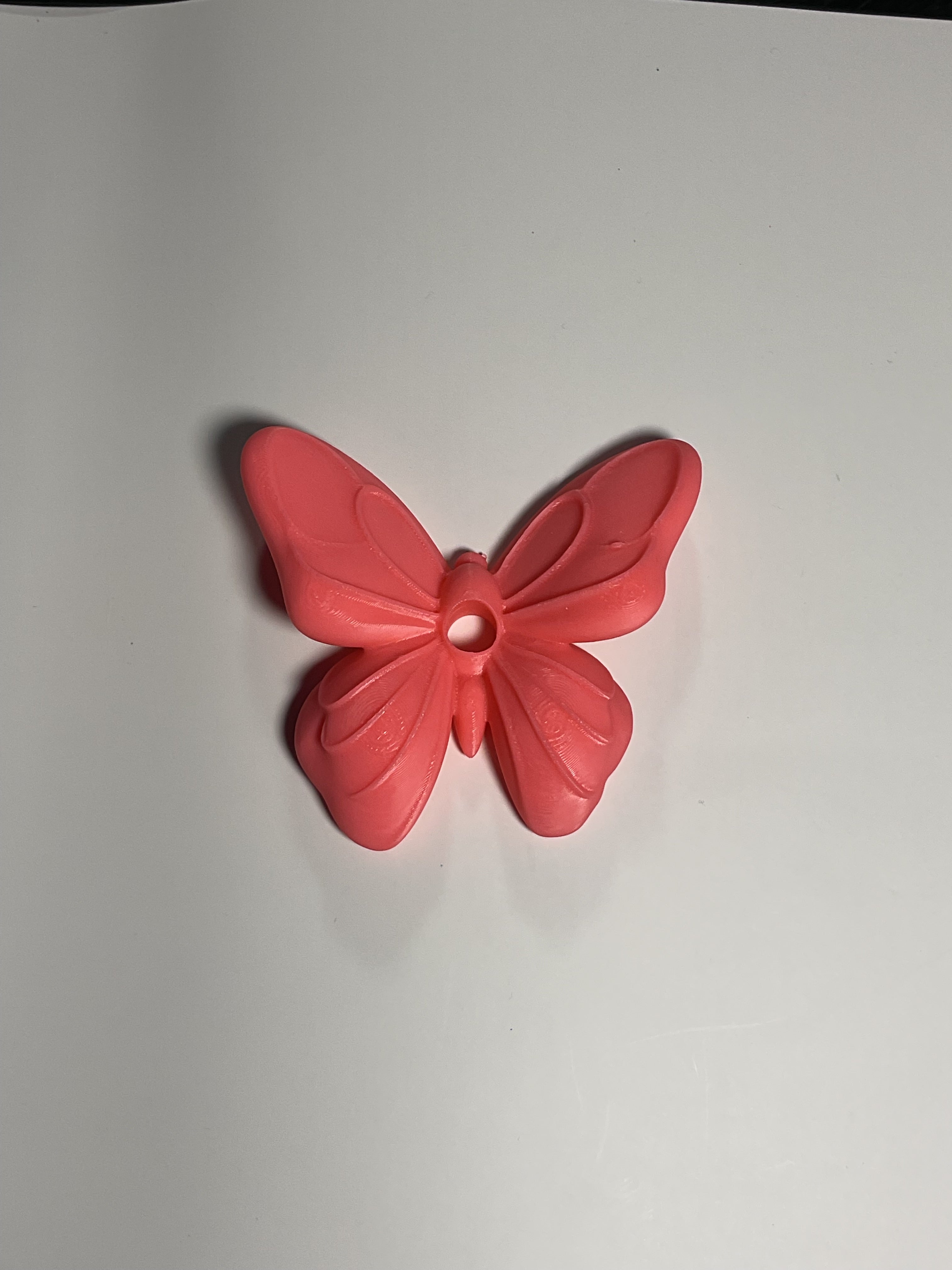 Oversized Straw Topper - Hot Pink Butterfly