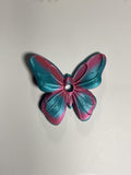Oversized Straw Topper - Multi-Color Butterfly