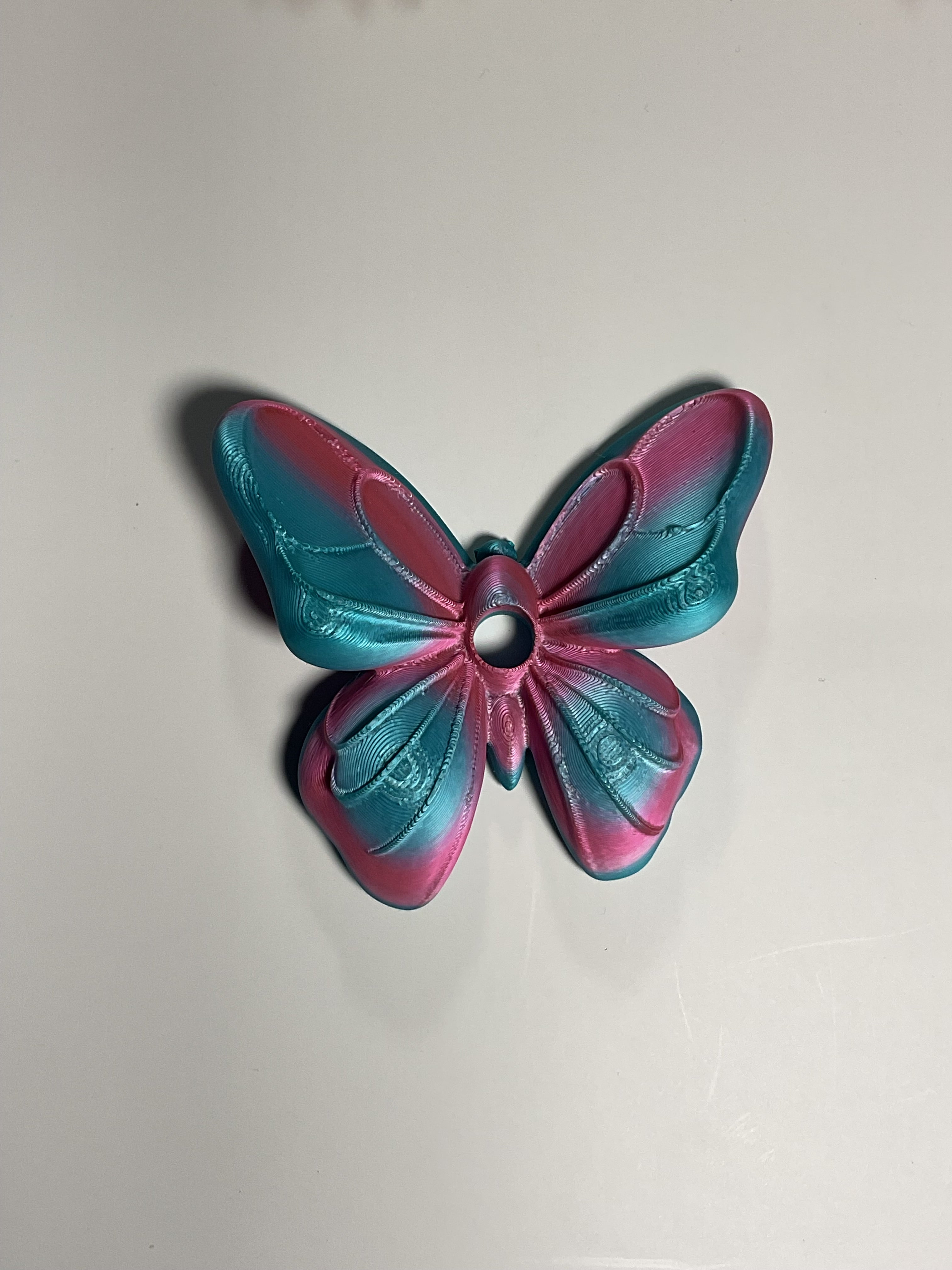Oversized Straw Topper - Multi-Color Butterfly