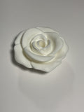 Oversized Straw Topper -White Rose