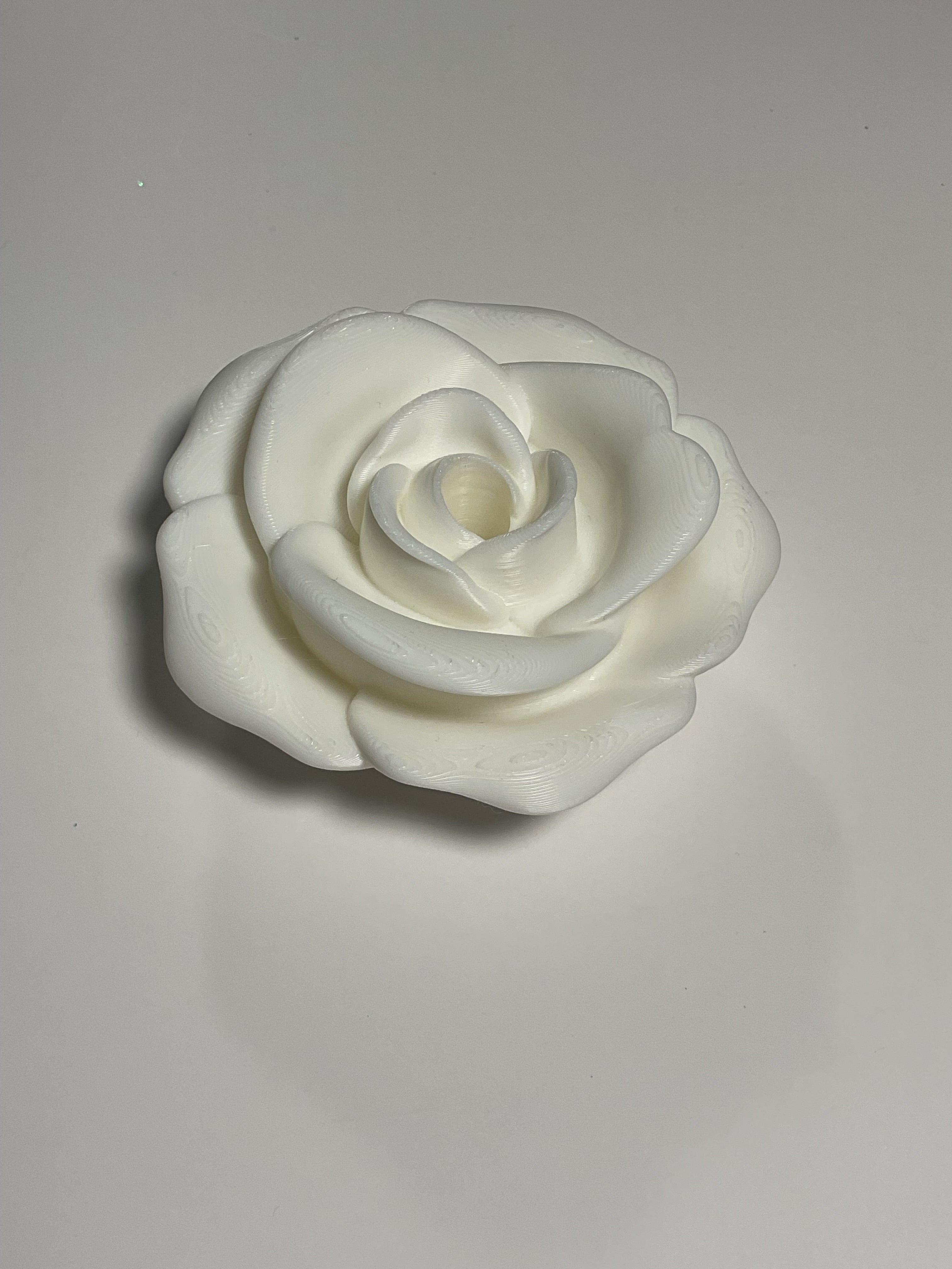 Oversized Straw Topper -White Rose
