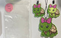 Freshie with 2 vent clips- Glitter Turtle - Scent: Fruit Loops