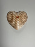 Oversized Straw Topper - Gold Heart