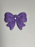Oversized Straw Topper - Purple Bow