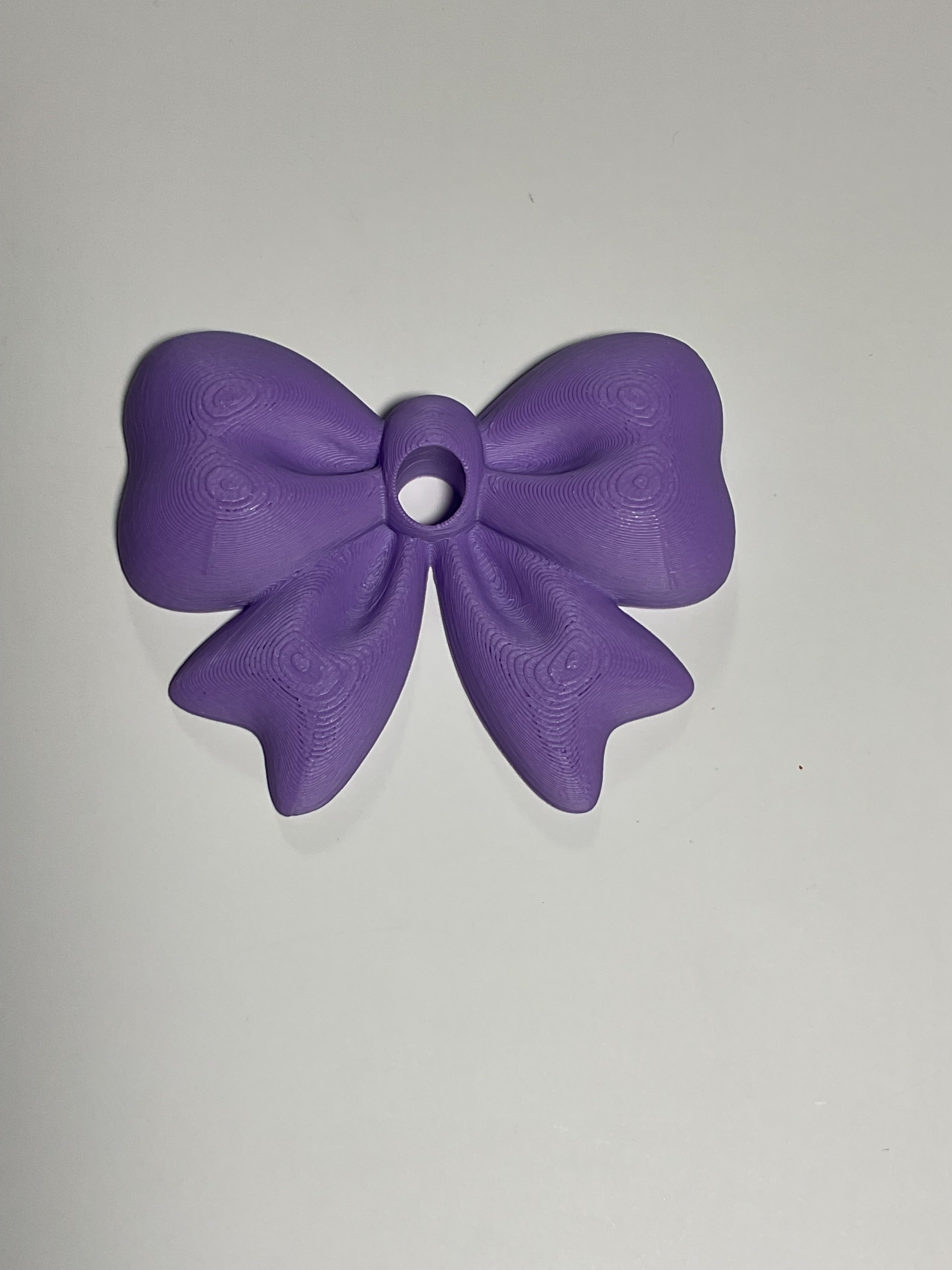 Oversized Straw Topper - Purple Bow