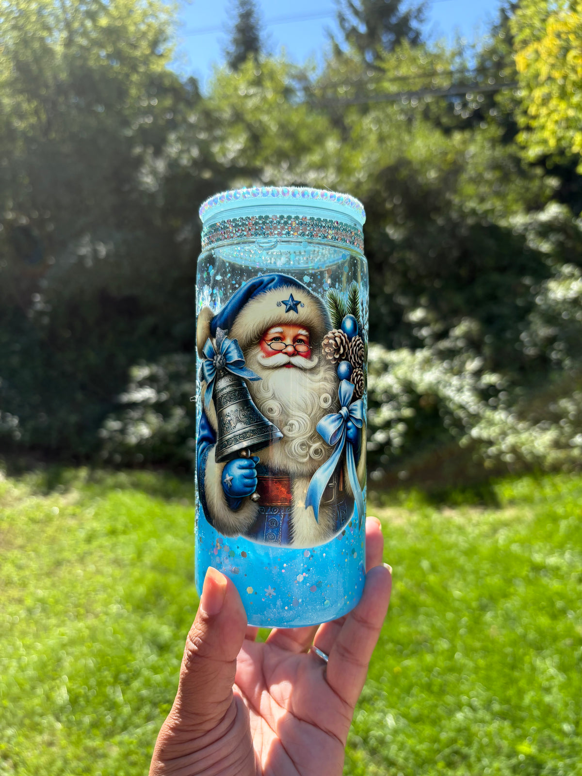 Pre-Made - 20oz Blue Christmas(lava)