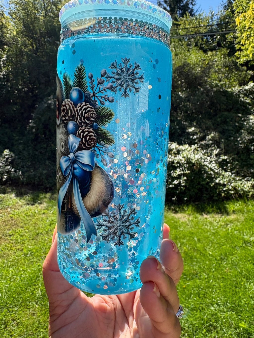 Pre-Made - 20oz Blue Christmas(lava)