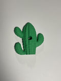 Oversized Straw Topper - Light Green Cactus