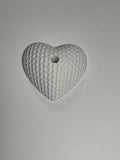 Oversized Straw Topper - White Heart