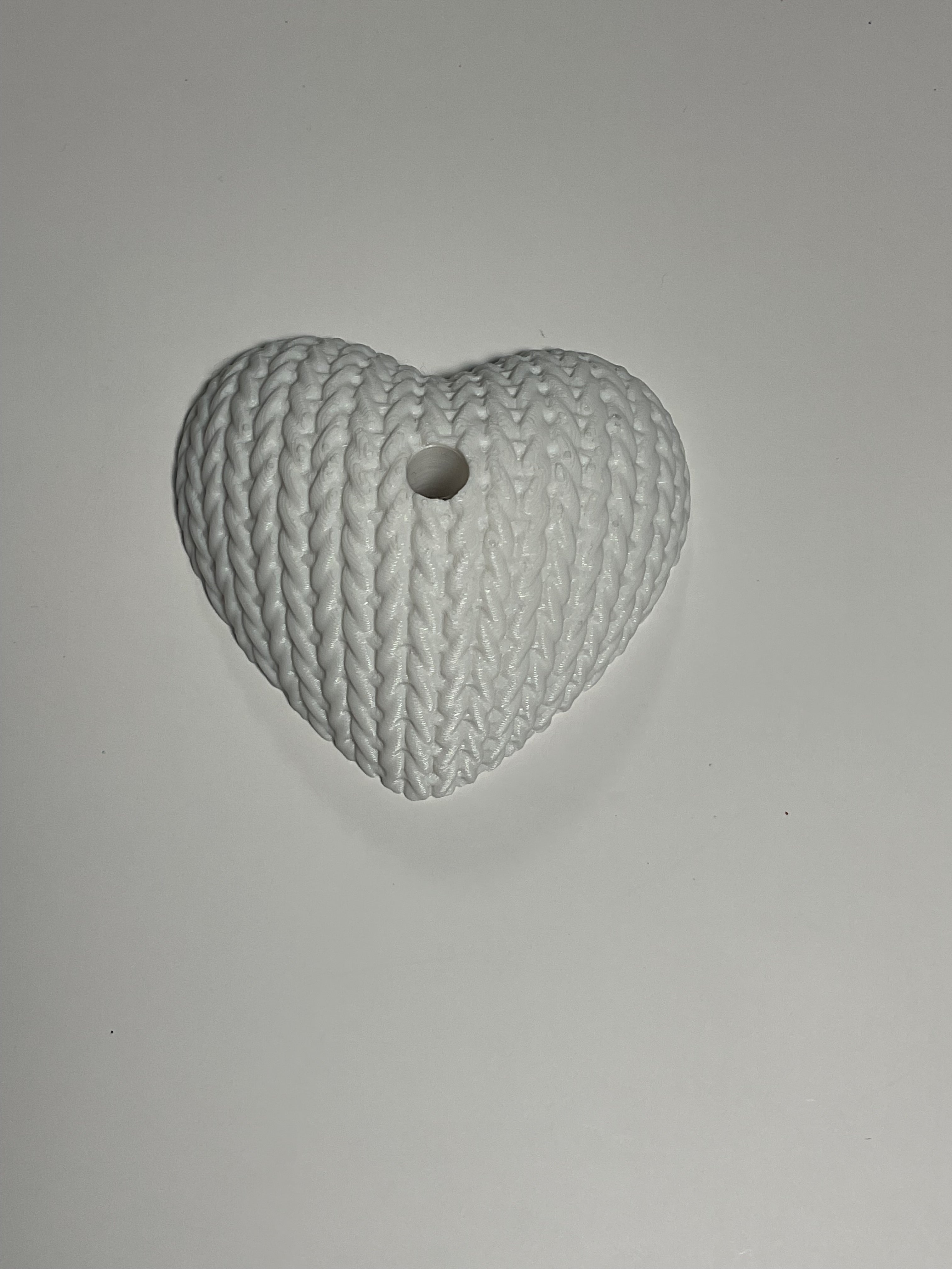 Oversized Straw Topper - White Heart