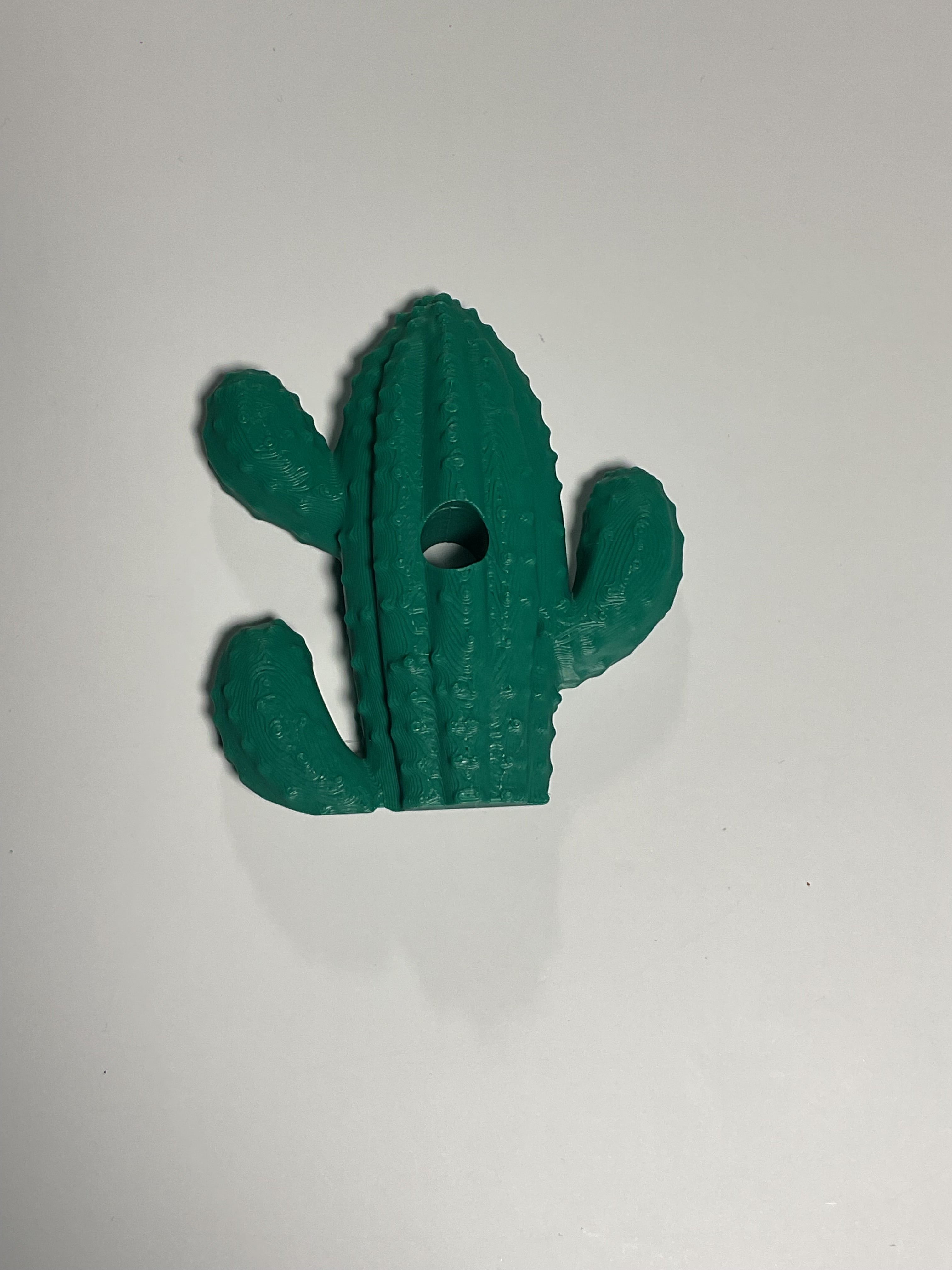 Oversized Straw Topper - Dark Green Cactus