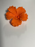 Oversized Straw Topper - Orange Hibiscus