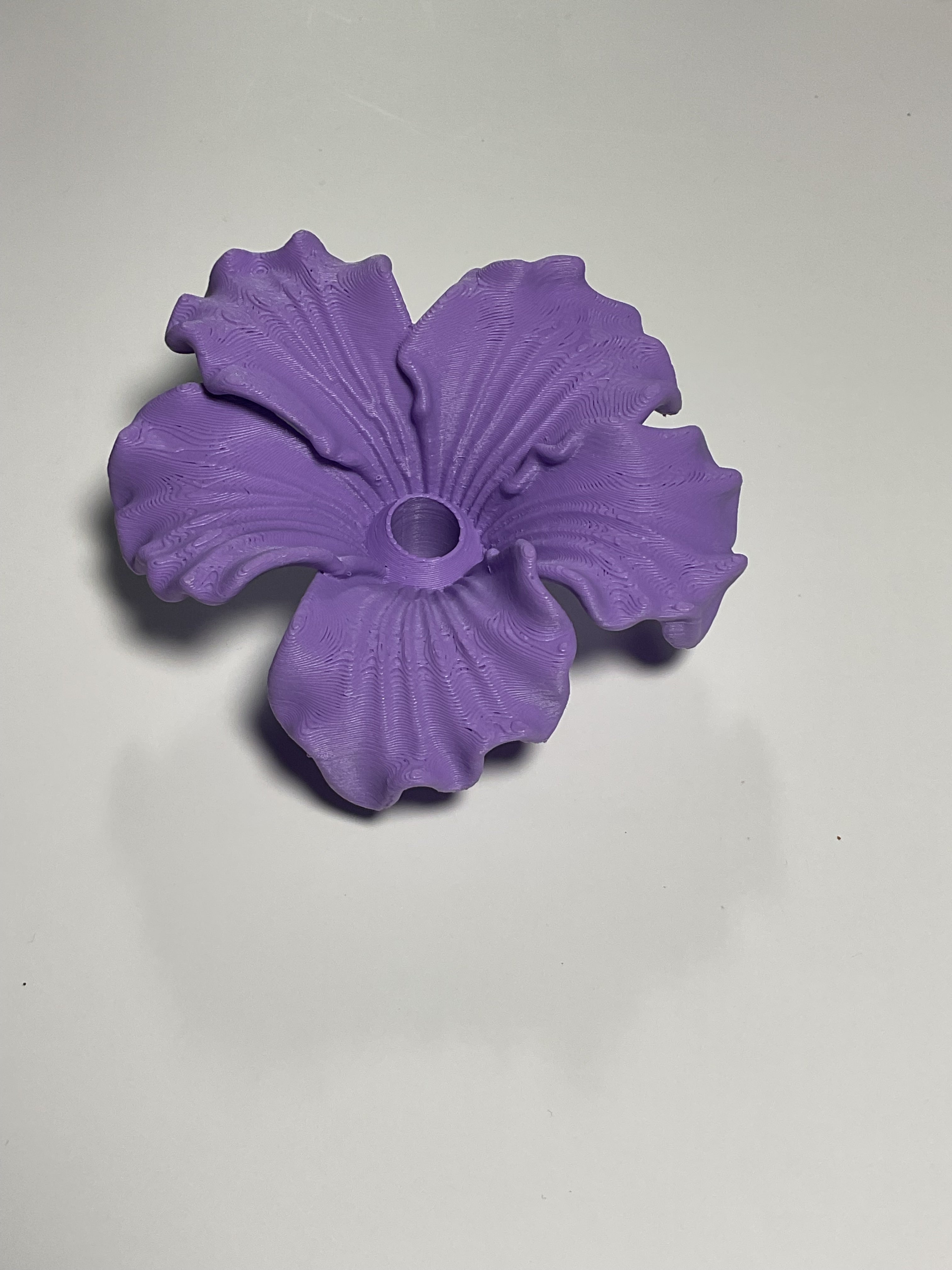Oversized Straw Topper - Light Purple Hibiscus