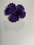 Oversized Straw Topper - Dark Purple Hibiscus