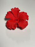 Oversized Straw Topper - Red Hibiscus