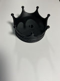 Oversized Straw Topper - Black Crown