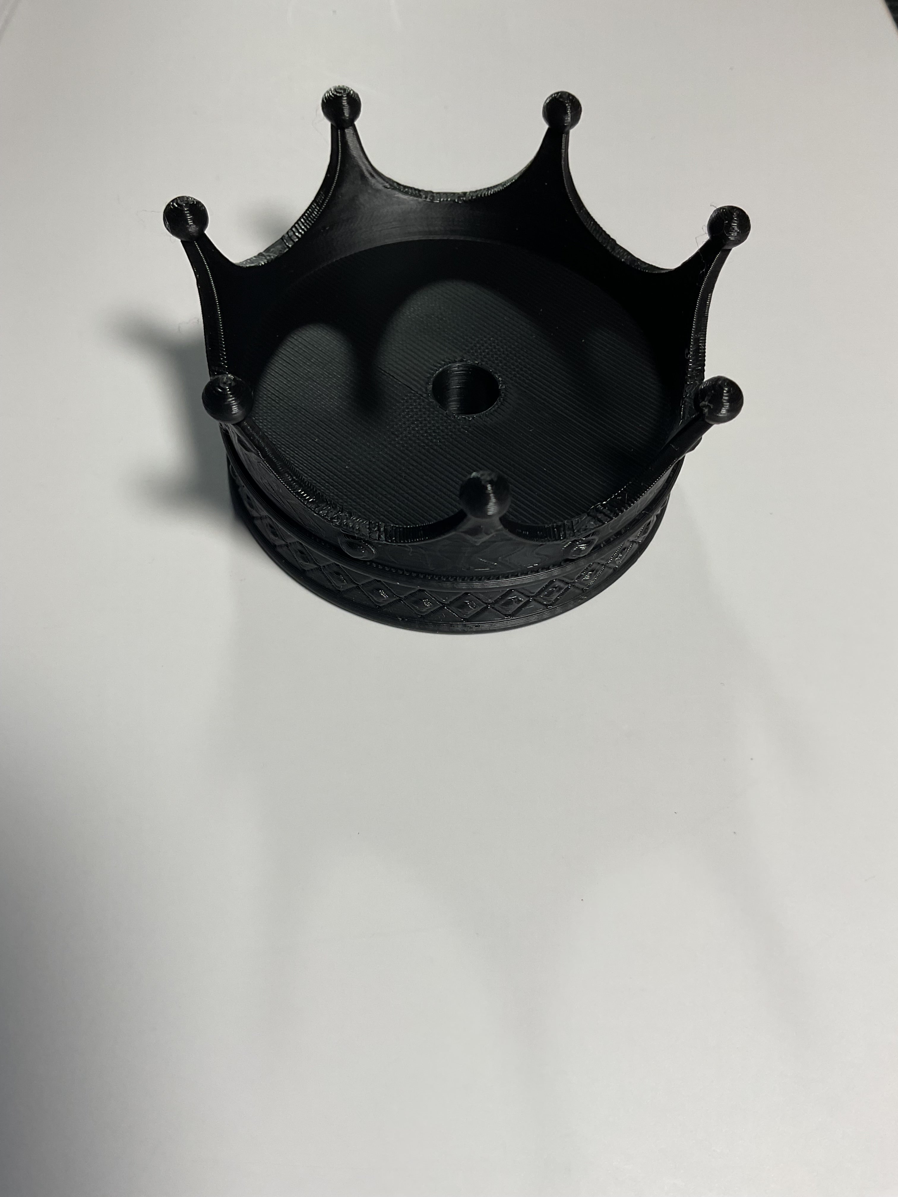 Oversized Straw Topper - Black Crown