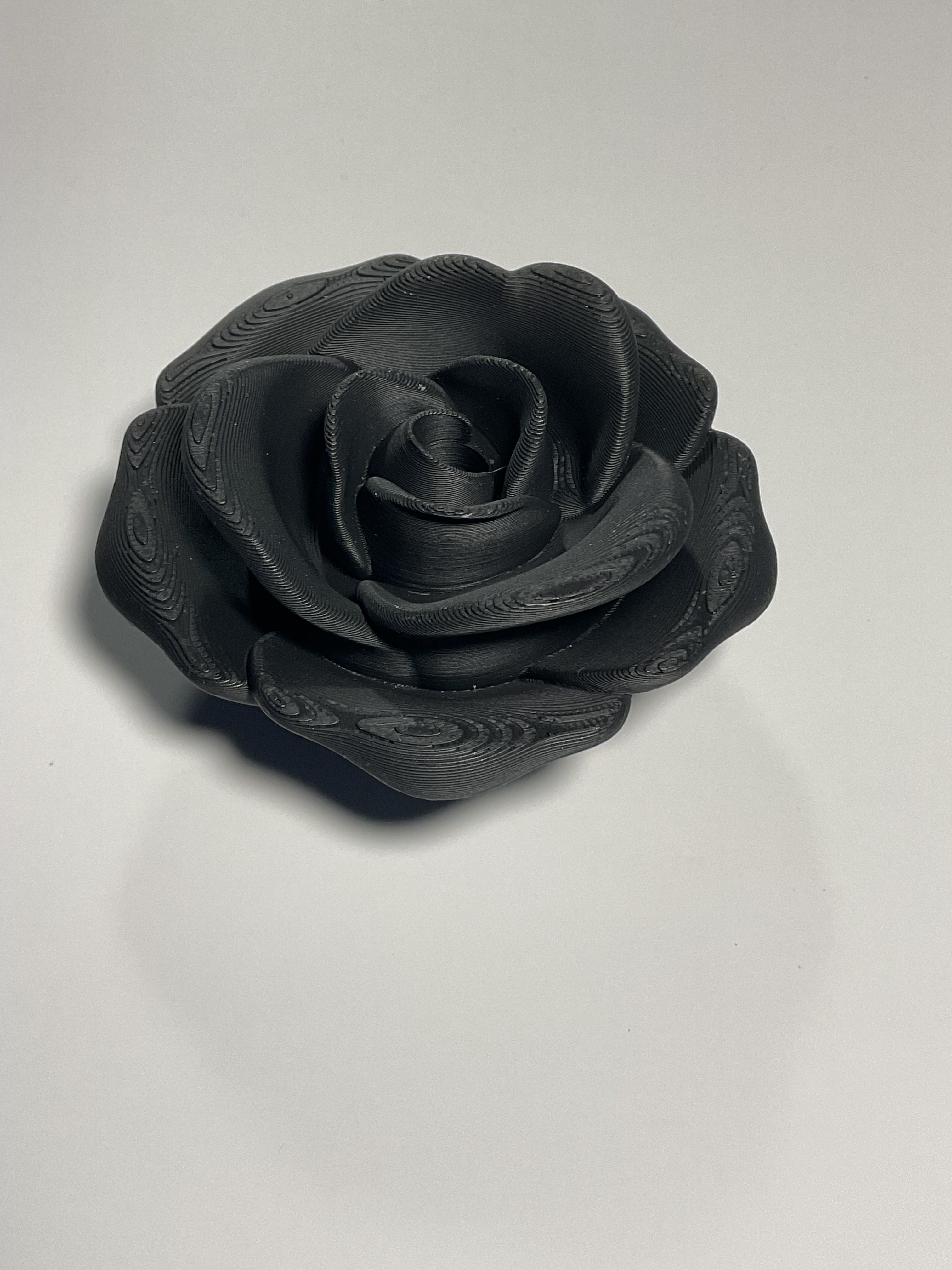 Oversized Straw Topper - Black Rose