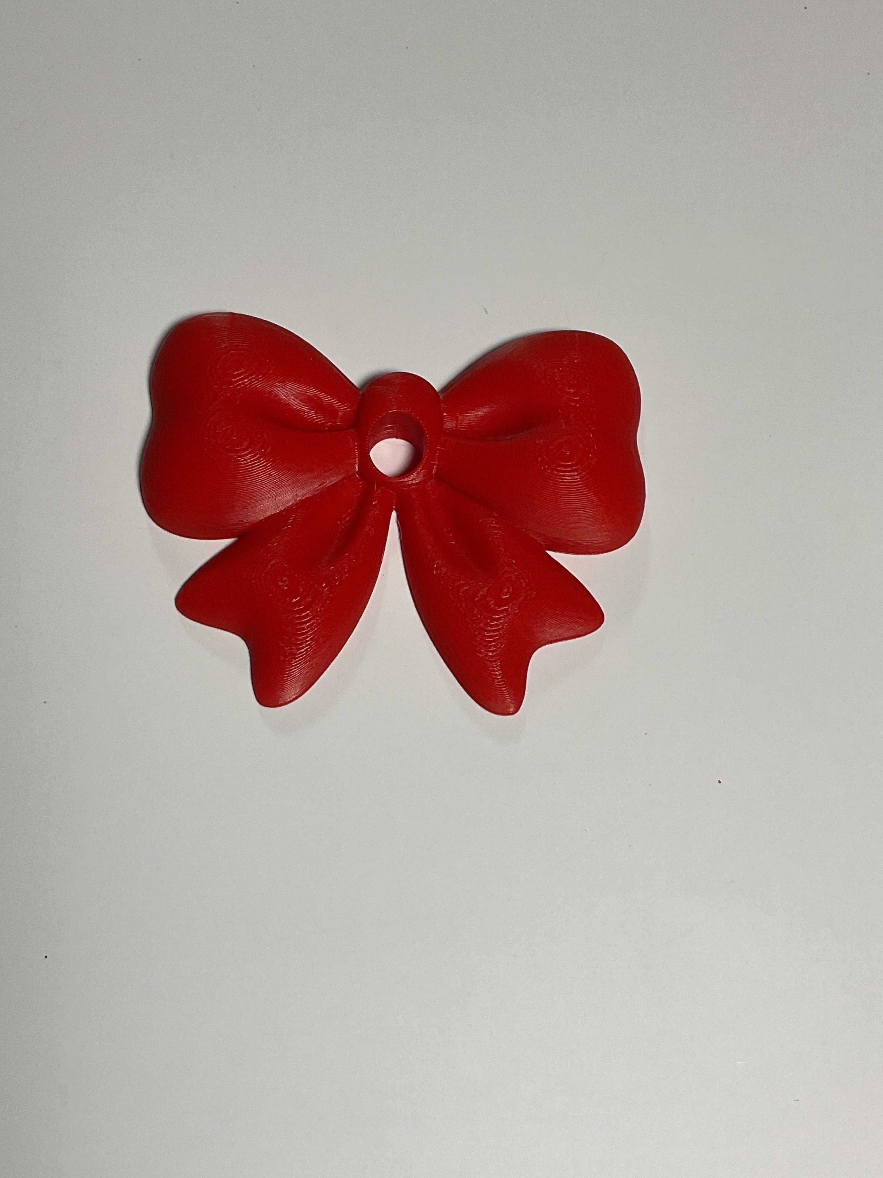 Oversized Straw Topper - Dark Red Bow