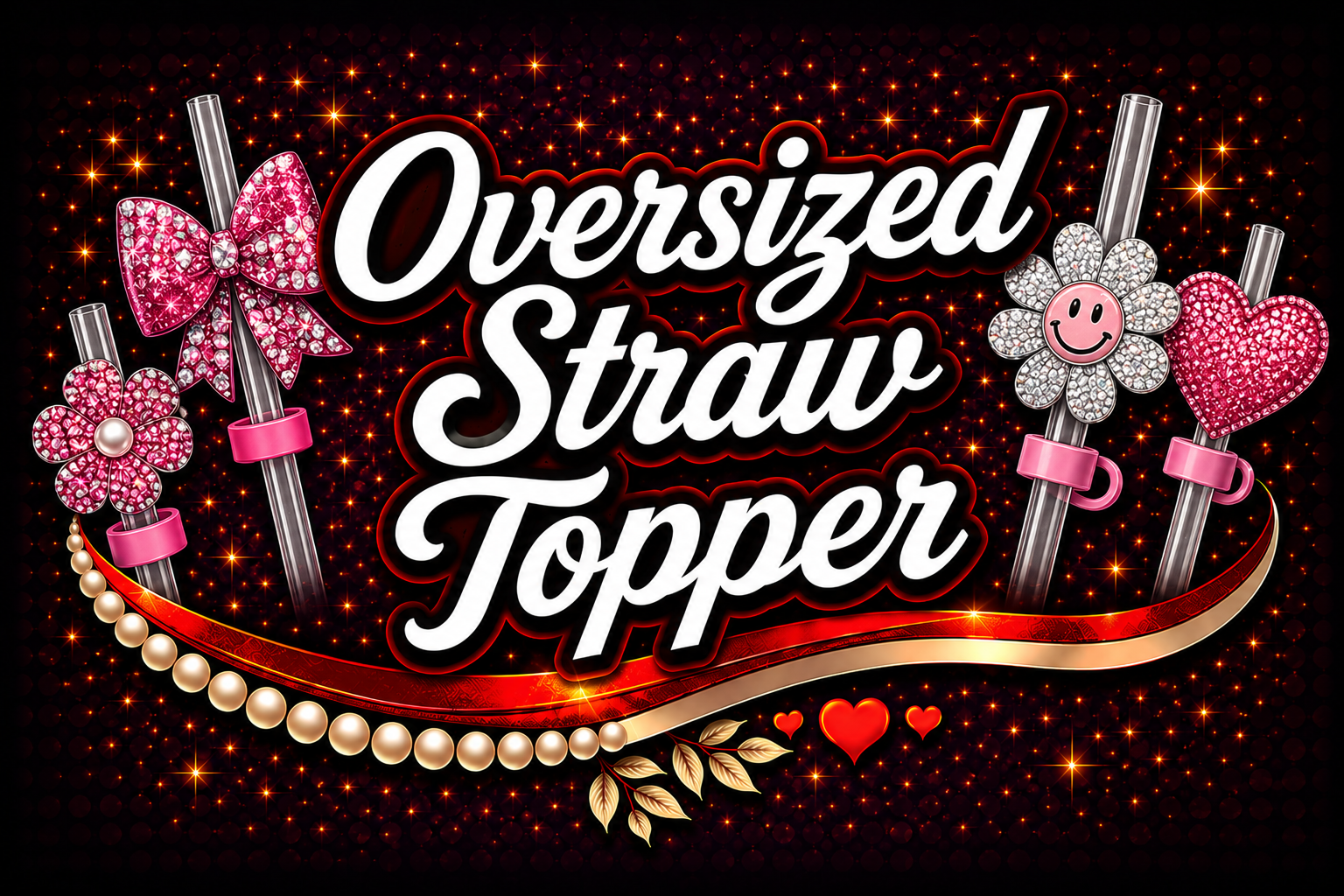 ✨ Oversized Straw Toppers – Add-On ✨
