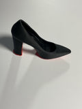 Oversized Straw Topper - Black High Heel