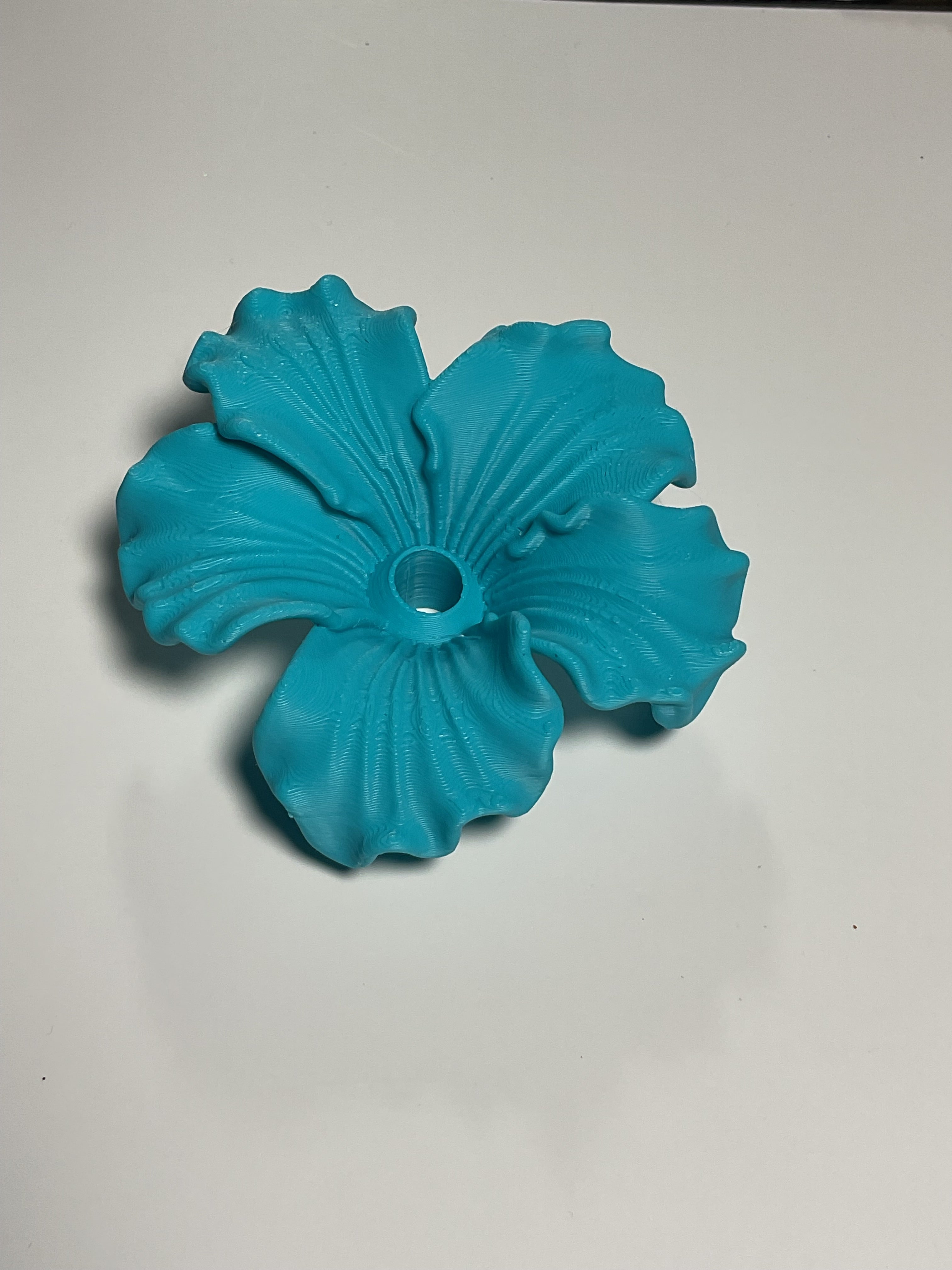 Oversized Straw Topper - Blue Hibiscus