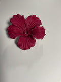 Oversized Straw Topper - Fuchsia Hibiscus