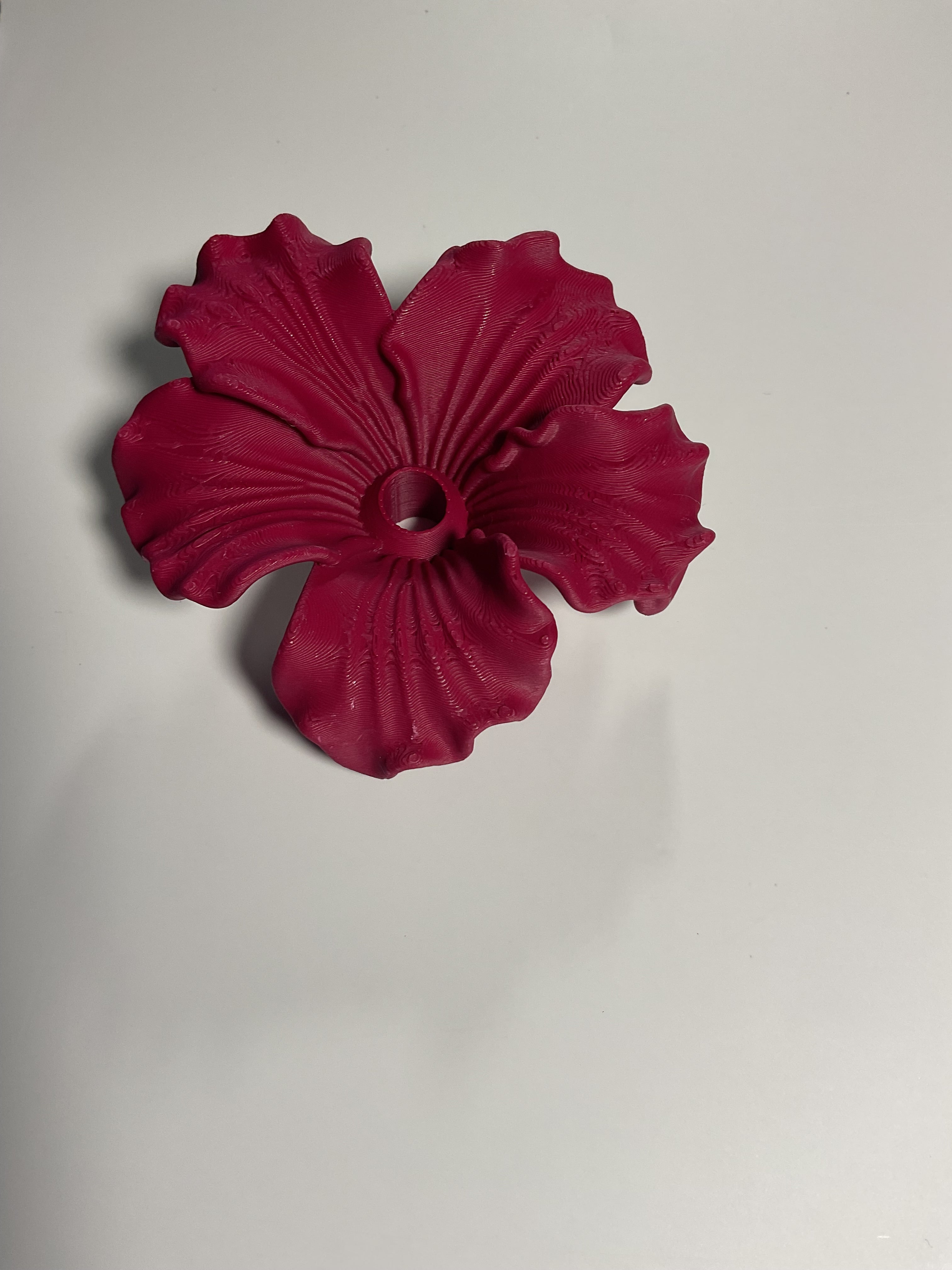 Oversized Straw Topper - Fuchsia Hibiscus