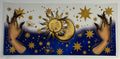 Zodiac - Moon/Sun/Stars - Blue/Gold