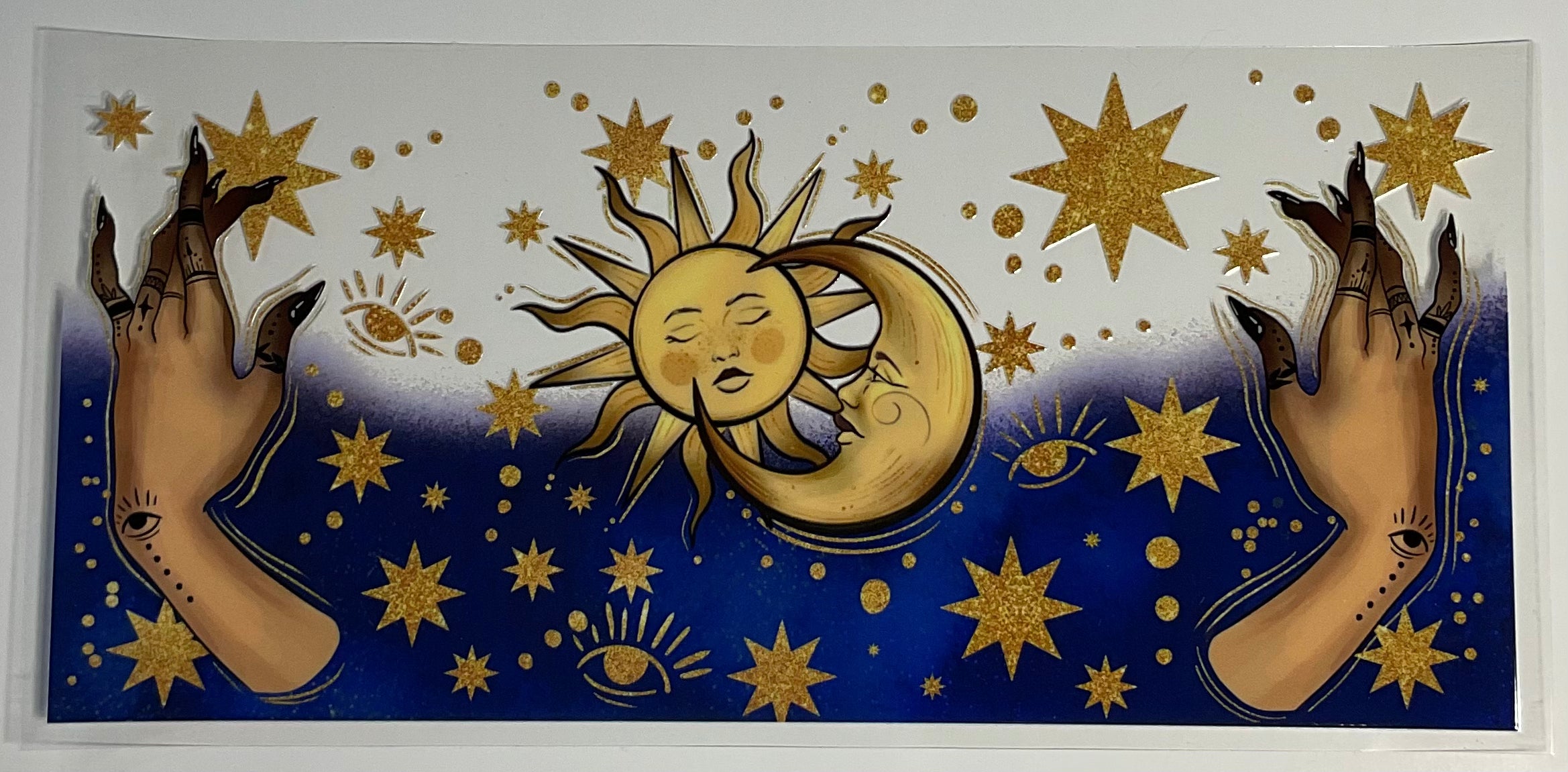 Zodiac - Moon/Sun/Stars - Blue/Gold