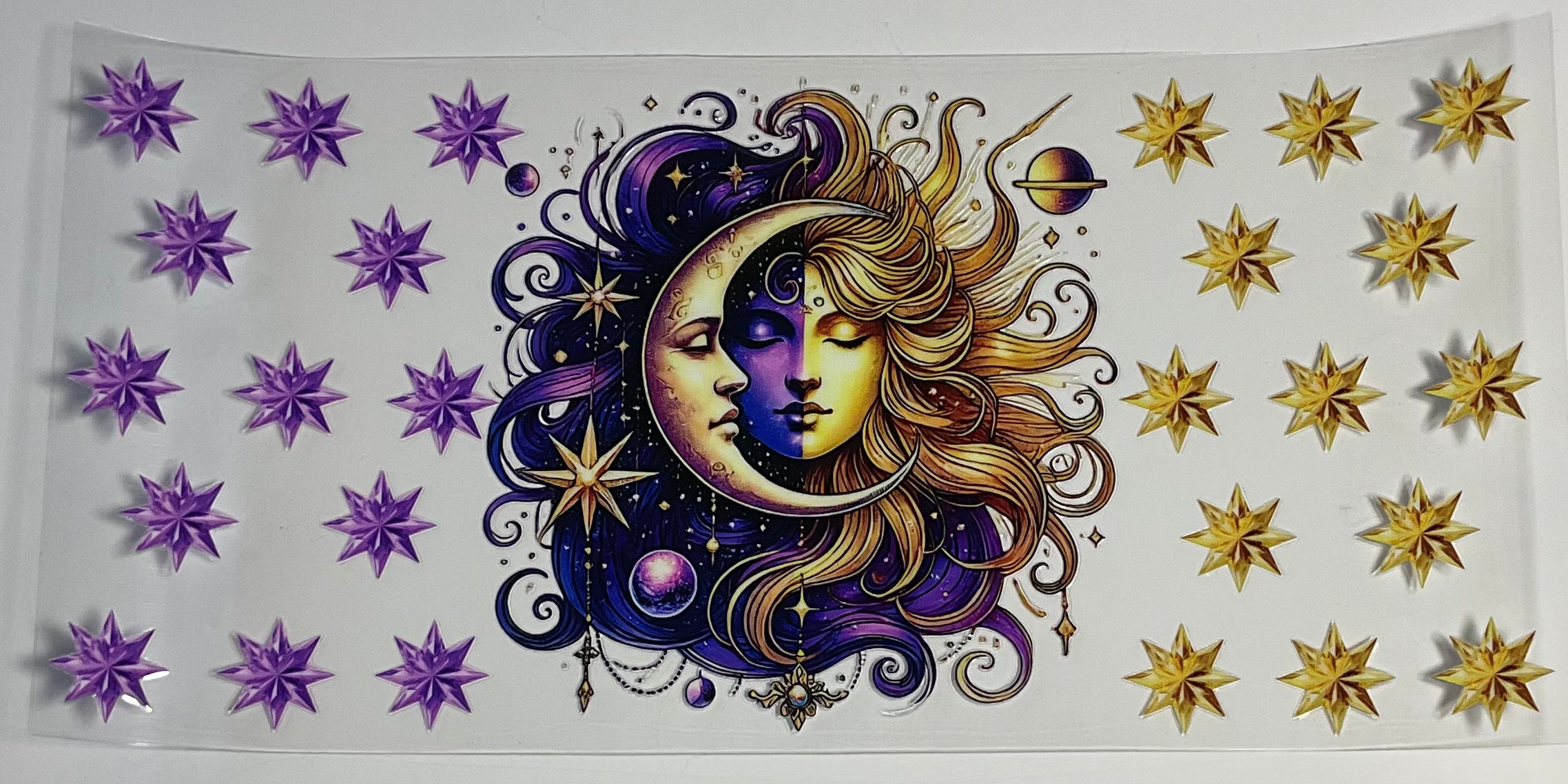 Zodiac - Moon/Sun/Stars - Purple/gold