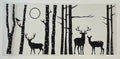 Deer w/ trees